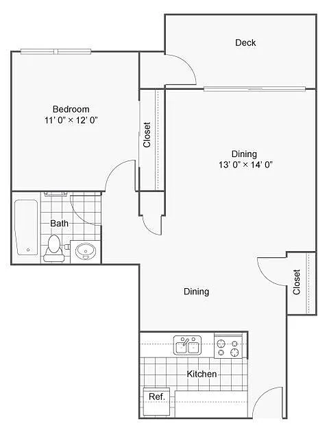 Floor plan 1X1