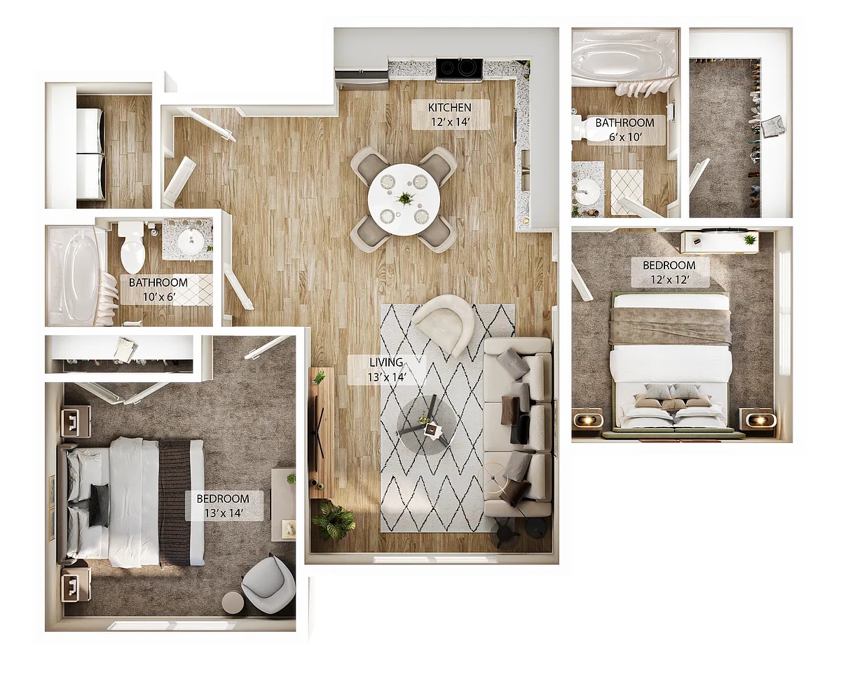 Floor plan 2 BR Cove Summit
