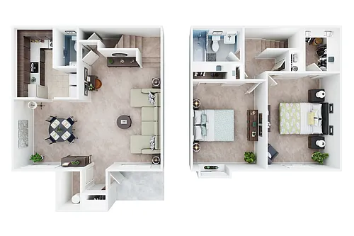 Floor plan 2 Bedroom Townhouse