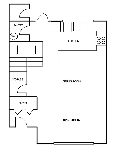Floor plan C4 Renovated Townhome