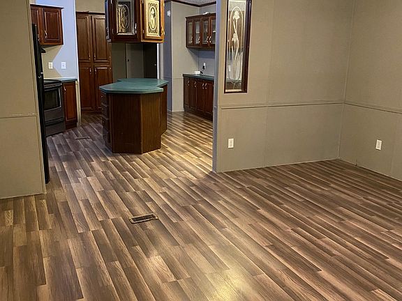 View from family room into the kitchen