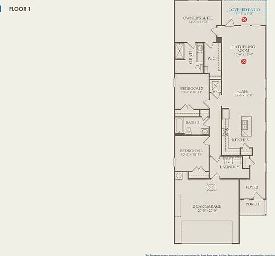 Beeville Floor Plan, Quick Move-In Home, Floor 1