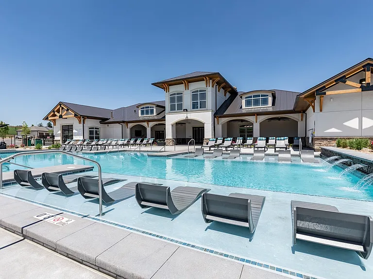 Resort Style Pool and Spa with Sundeck