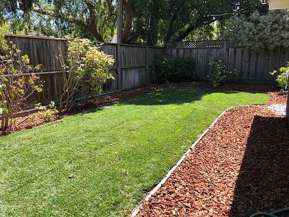 Grass installed (left side of house)