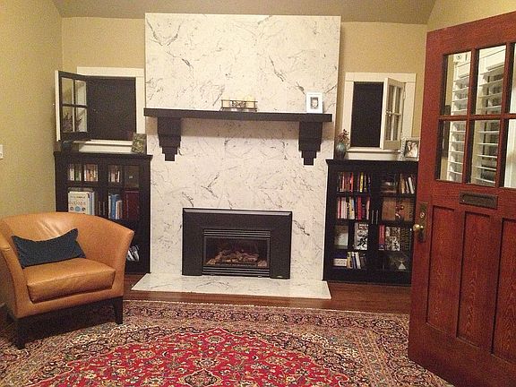 gas fireplace.