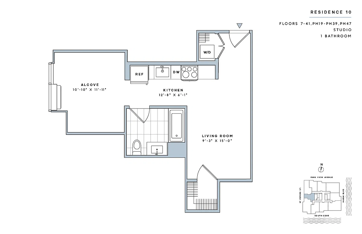 Floor plan Studio-E.16-II