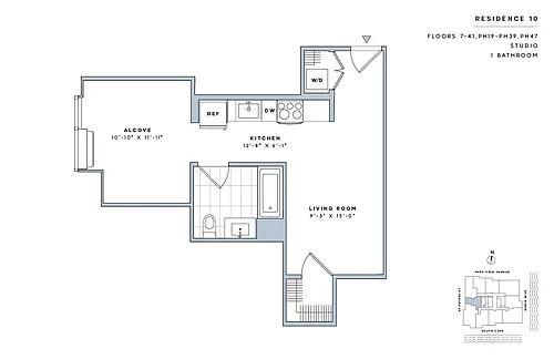 Floor plan Studio-E.16-II