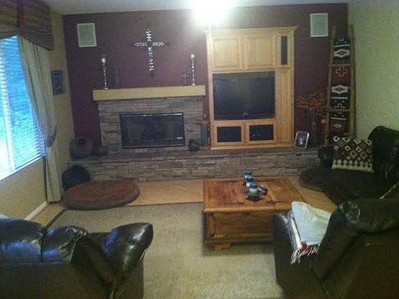 Family Rm w Fireplace & Entertainment Unit