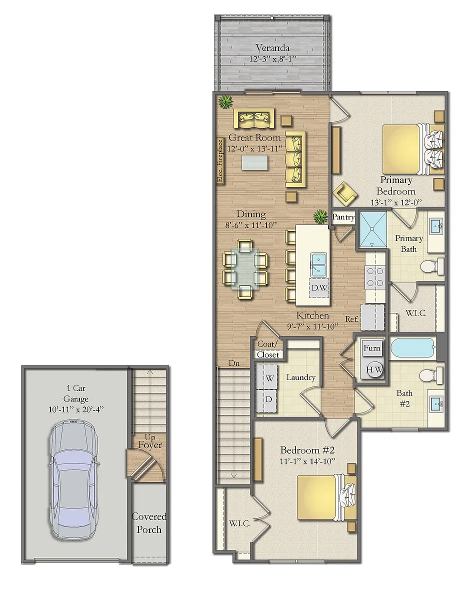 Floor plan Easton Townhome