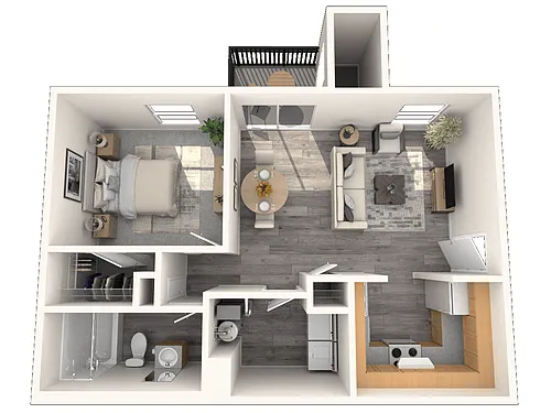 Floor plan 1 Bedroom 1 Bathroom