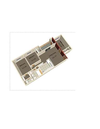 Floor plan 3 bedroom-Hunter Ridge