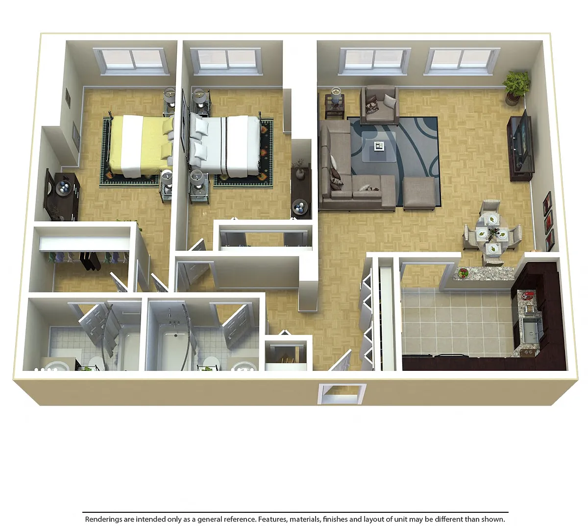 Floor plan 2Bedroom 2Bathroom
