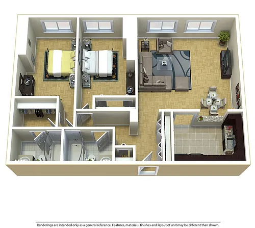 Floor plan 2Bedroom 2Bathroom