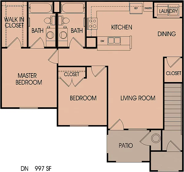 Floor plan Sm 2 Bedroom