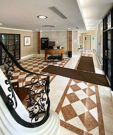 Lobby entrance where door staff meets visitors