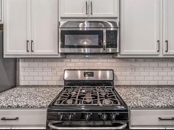 Gas stove, built in microwave