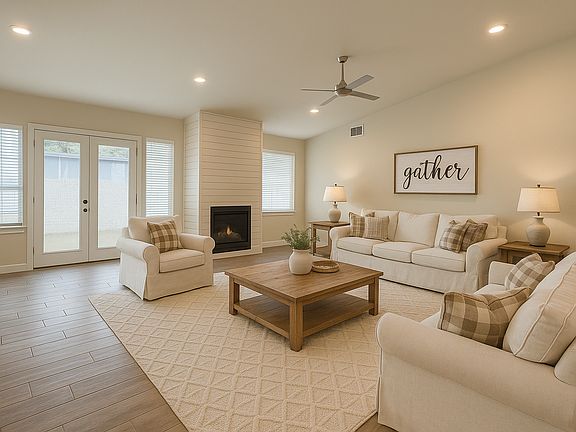 Virtually staged living room