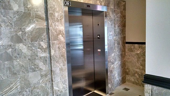Elevator / Garage Entrance to building
