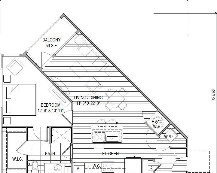 The Sawyer Providence Farm - A3 - 1 Beds - 1 Baths - 797 Sq. ft.