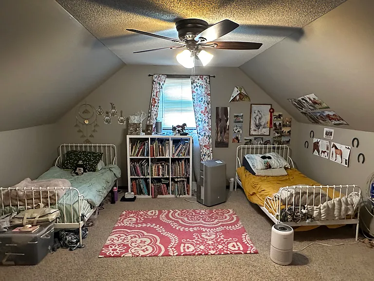 This bedroom is perfect for teenagers. Located on the fifth floor, it is secluded enough where distractions from the other part of the house cannot be heard.