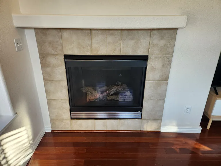 Living room fireplace
