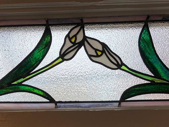 stained glass transom window