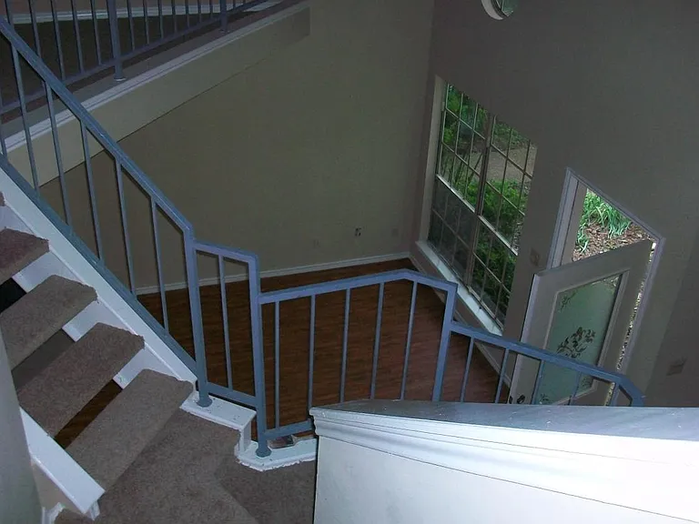 Looking down from loft.