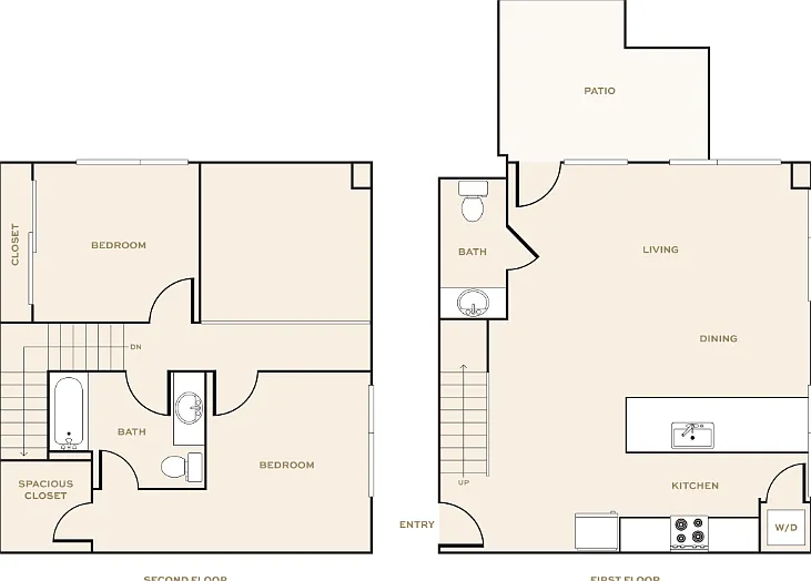 The Verner Townhome Floorplan Diagram