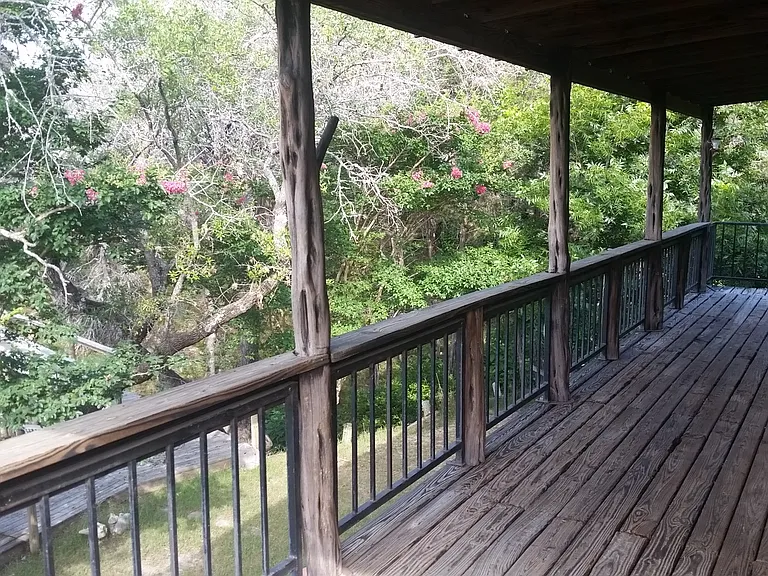 Very large deck serves as additional outdoor living space, room for morning coffee and dining al fresco