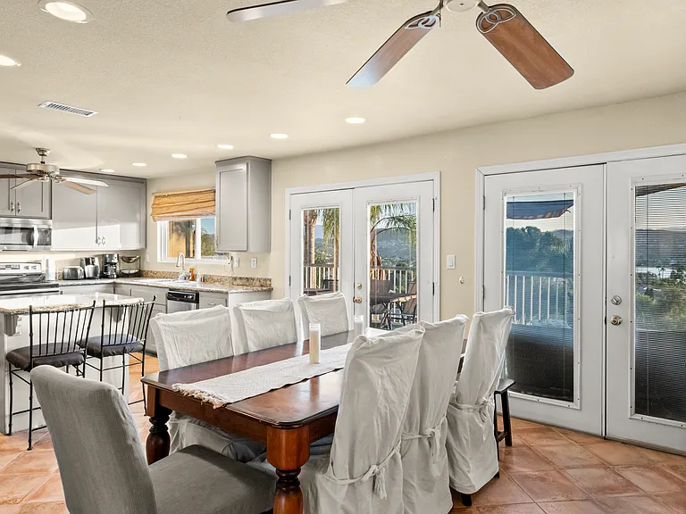 Eat in the dining room.