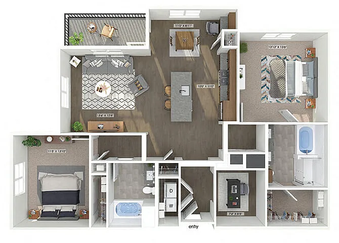 Floor plan B4 Den