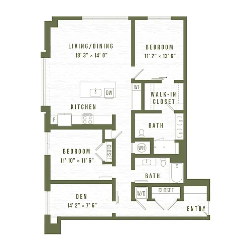 Floor plan B9+Den