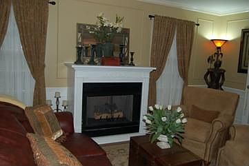 Living room fireplace
