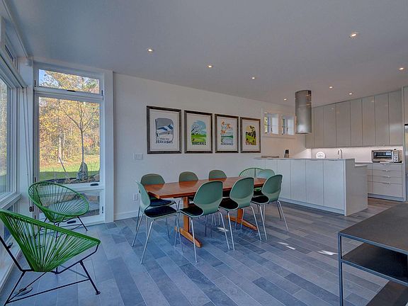Dining Area wood floors radiant heat