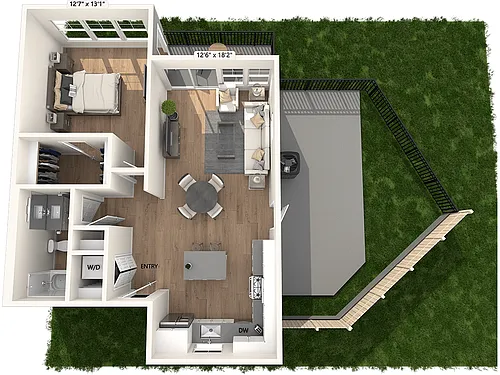 Floor plan Unit B-ADU