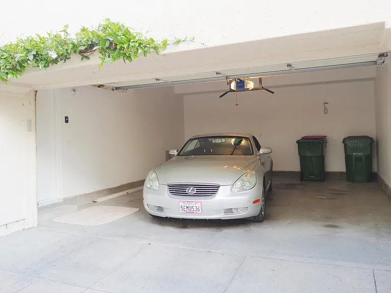 Spacious 2-car garage with new painted walls