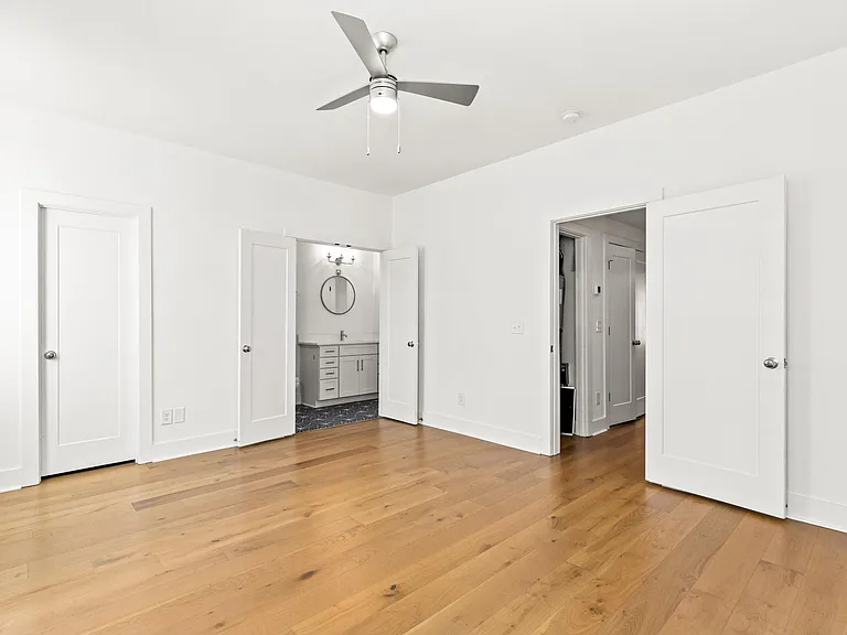 2nd first floor bedroom, full bath connected, washer/dryer outside the door to the left