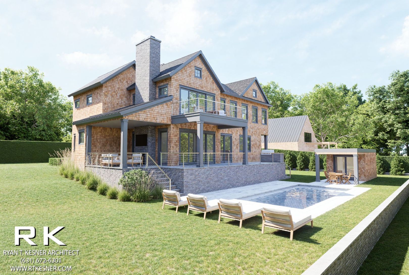  Rendering- Side/Rear Elevation