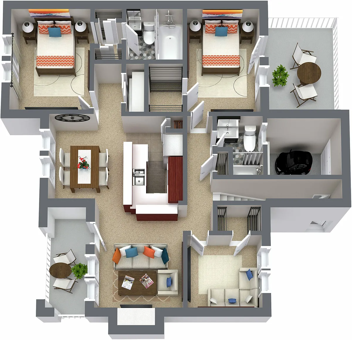 Floor plan C1 Upgraded