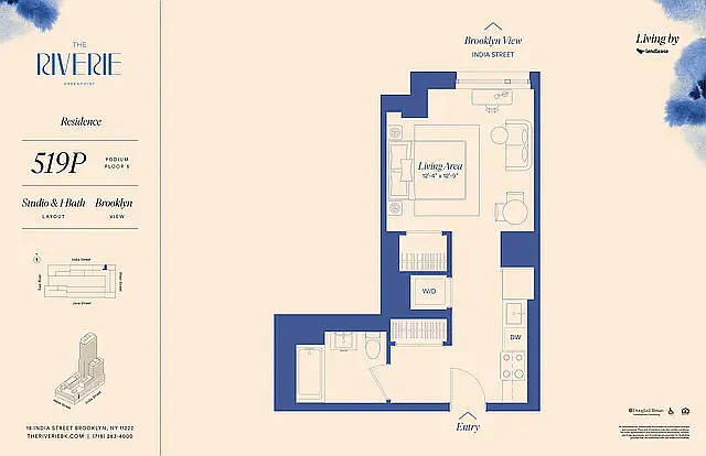 Floor plan Studio 519P