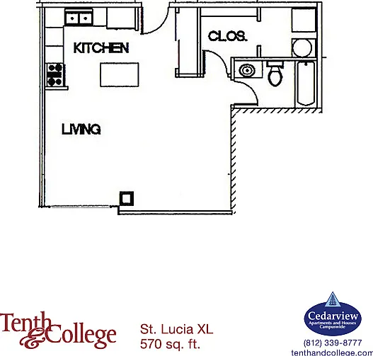 Tenth & College Apartments — Photo 17