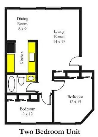 Floor plan 2BR - E Unit