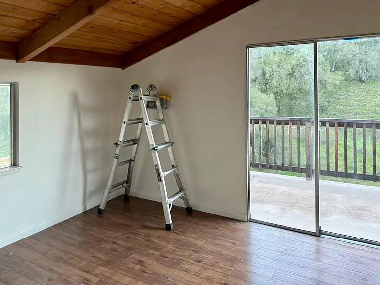 Bedroom with access to rear deck