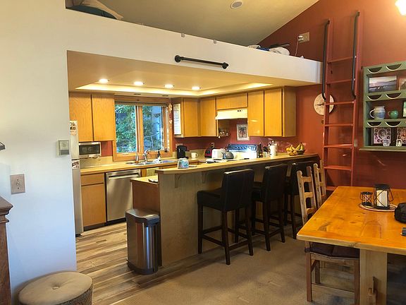 Upstairs kitchen and dining