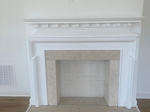 Fireplace with mantel