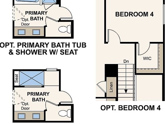 Plan 2054 Second Floor Options