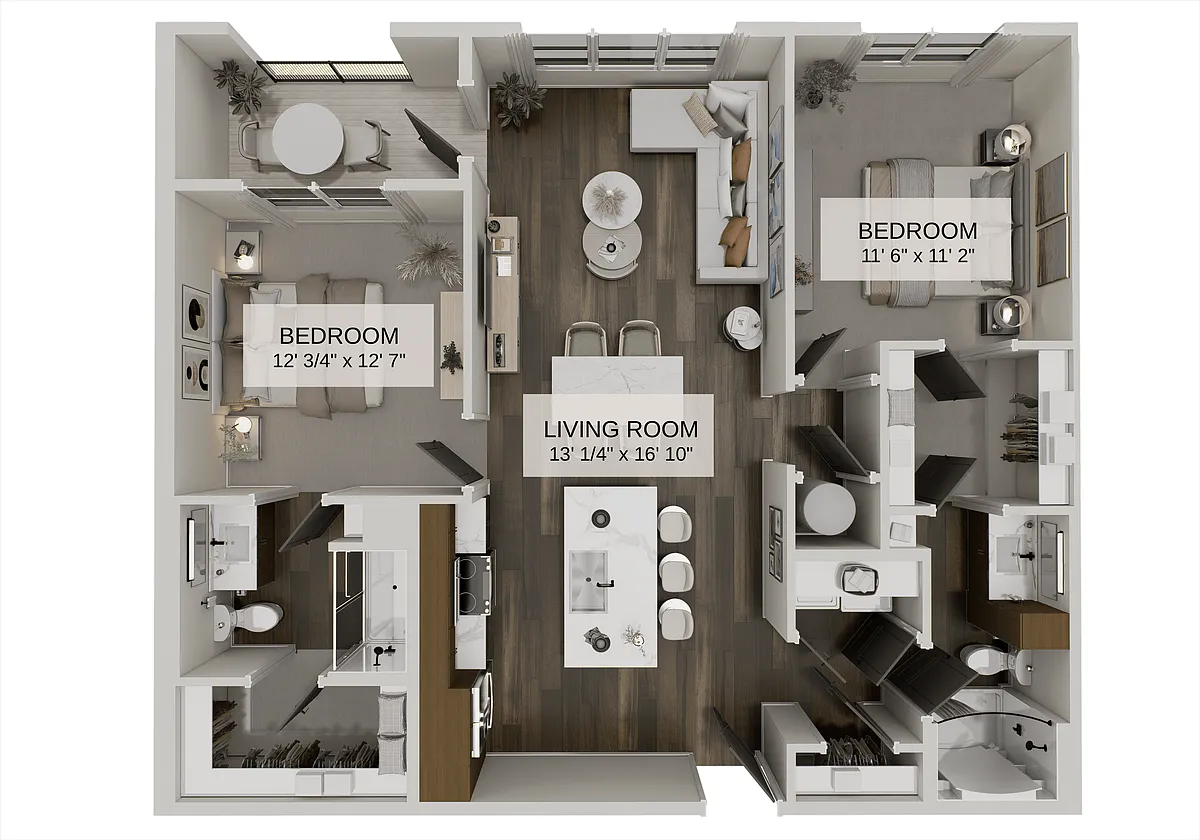 Floor plan Saguaro Retreat (B1G)