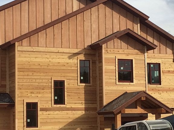 Cedar siding going on