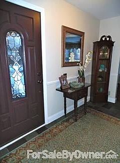 Leaded glass front door