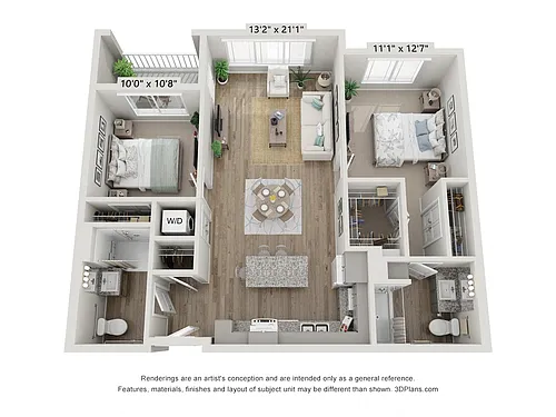 Floor plan 2A (Wheelchair Accessible)